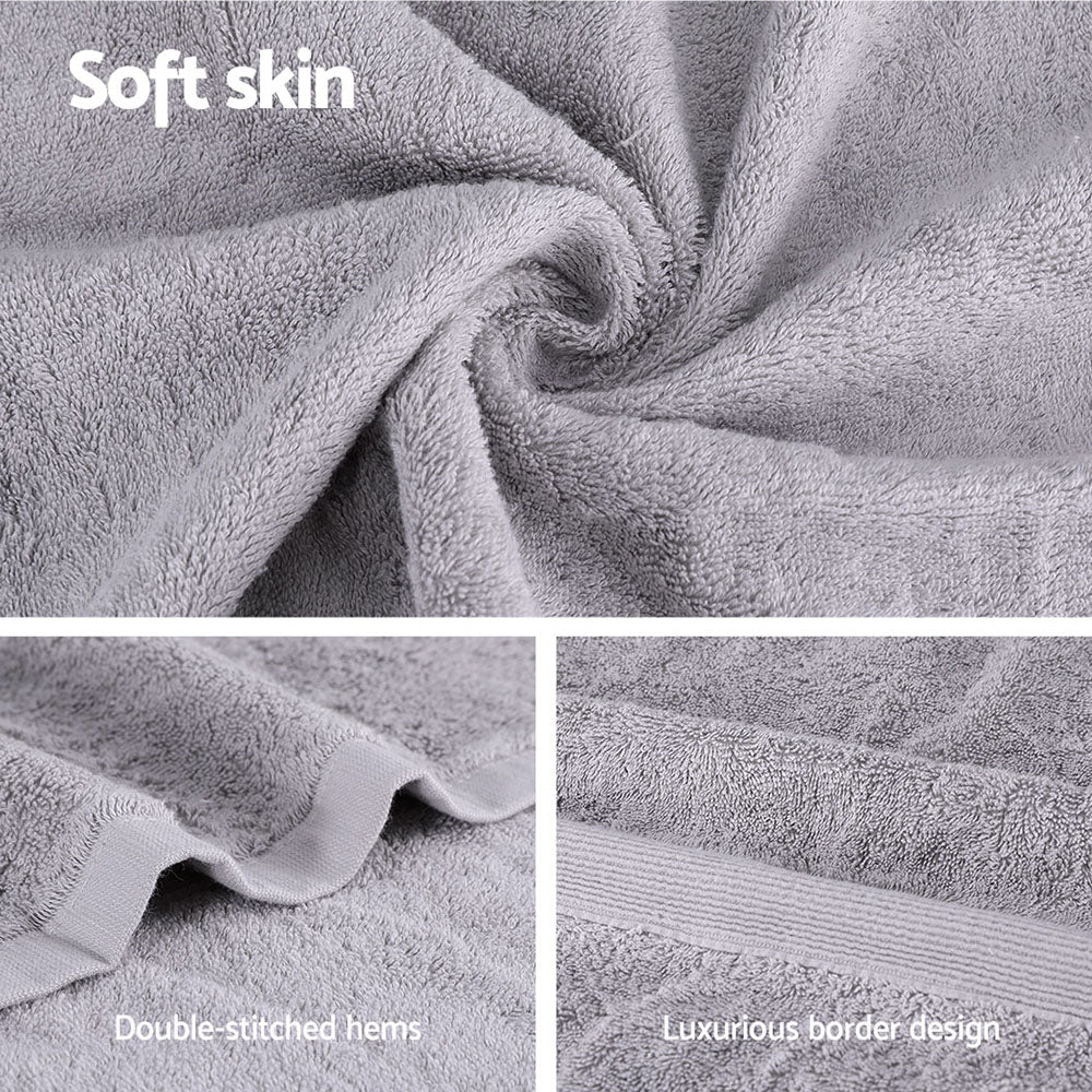 Bed Sheets: 2 Pack Bath Sheets Set Cotton Extra Large Towel Grey