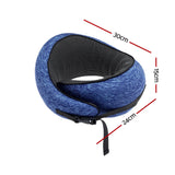 Pillows: Wanderlite Travel Pillows for Airplanes Ergonomic Memory Foam Neck Pillow, Breathable & Washable Cover, Travel Bag Included, Airplane Pillow for Airplane, Car, Office and Home, Blue