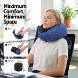 Pillows: Wanderlite Travel Pillows for Airplanes Ergonomic Memory Foam Neck Pillow, Breathable & Washable Cover, Travel Bag Included, Airplane Pillow for Airplane, Car, Office and Home, Blue
