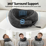 Pillows: Wanderlite Travel Pillows for Airplanes Ergonomic Memory Foam Neck Pillow, Breathable & Washable Cover, Travel Bag Included, Airplane Pillow for Airplane, Car, Office and Home, Dark Grey