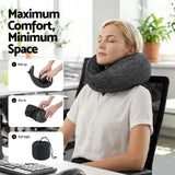 Pillows: Wanderlite Travel Pillows for Airplanes Ergonomic Memory Foam Neck Pillow, Breathable & Washable Cover, Travel Bag Included, Airplane Pillow for Airplane, Car, Office and Home, Dark Grey