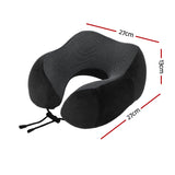 Pillows: Wanderlite Travel Pillow for Airplanes Memory Foam Neck Pillows for Traveling, Soft & Washable Cover with Storage Bag, Portable Plane Accessories for Airplanes Offices Cars, Black