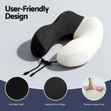 Pillows: Wanderlite Travel Pillow for Airplanes Memory Foam Neck Pillows for Traveling, Soft & Washable Cover with Storage Bag, Portable Plane Accessories for Airplanes Offices Cars, Black