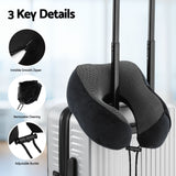 Pillows: Wanderlite Travel Pillow for Airplanes Memory Foam Neck Pillows for Traveling, Soft & Washable Cover with Storage Bag, Portable Plane Accessories for Airplanes Offices Cars, Black