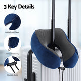 Pillows: Wanderlite Travel Pillow for Airplanes Memory Foam Neck Pillows for Traveling, Soft & Washable Cover with Storage Bag, Portable Plane Accessories for Airplanes Offices Cars, Blue