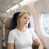 Pillows: Wanderlite Travel Pillow for Airplanes Memory Foam Neck Pillows for Traveling, Soft & Washable Cover with Storage Bag, Portable Plane Accessories for Airplanes Offices Cars, Blue