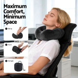 Pillows: Wanderlite Travel Pillow for Airplanes Memory Foam Neck Pillows for Traveling, Soft & Washable Cover with Storage Bag, Portable Plane Accessories for Airplanes Offices Cars, Grey