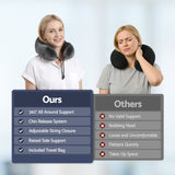 Pillows: Wanderlite Travel Pillow for Airplanes Memory Foam Neck Pillows for Traveling, Soft & Washable Cover with Storage Bag, Portable Plane Accessories for Airplanes Offices Cars, Grey