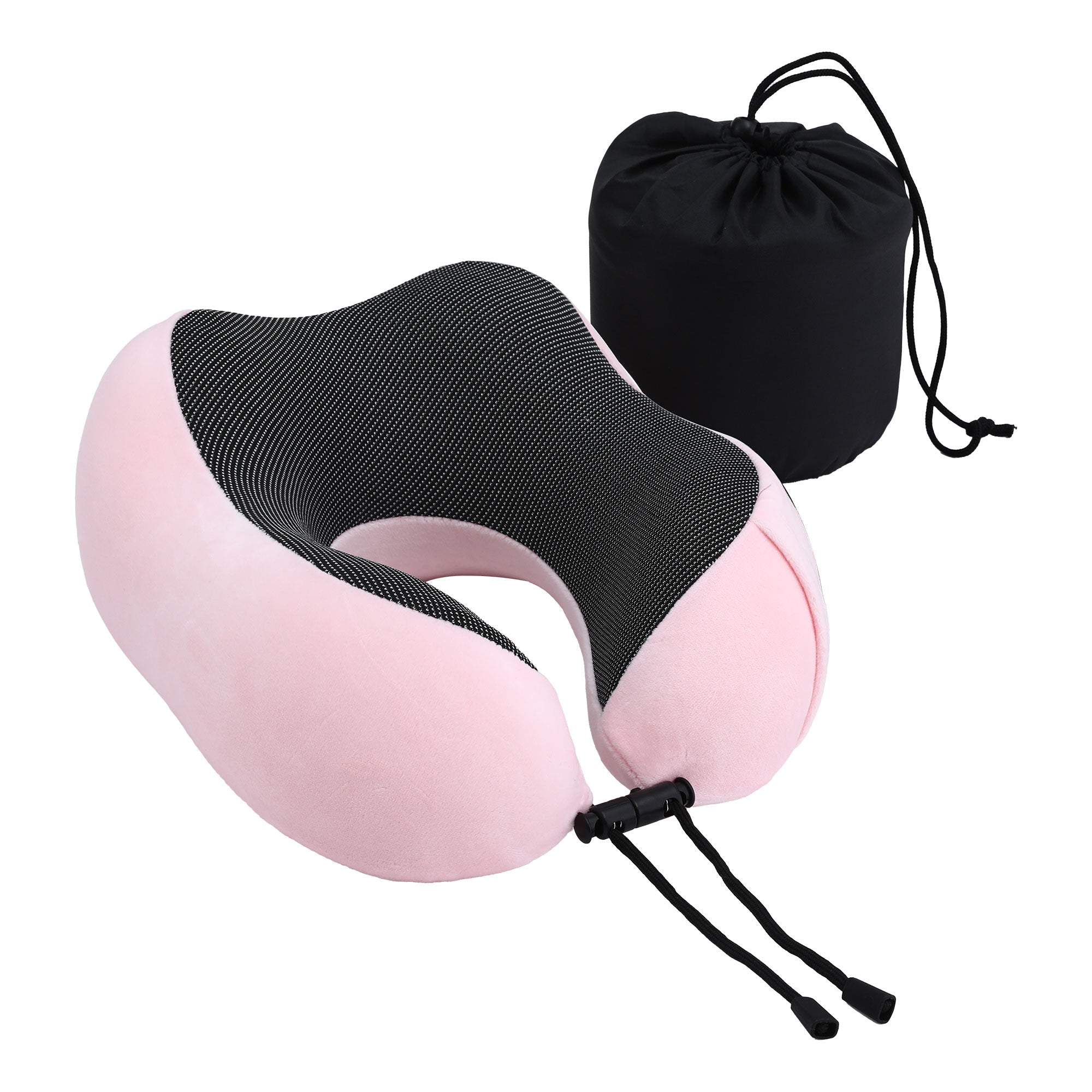 Pillows: Wanderlite Travel Pillow for Airplanes Memory Foam Neck Pillows for Traveling, Soft & Washable Cover with Storage Bag, Portable Plane Accessories for Airplanes Offices Cars, Pink
