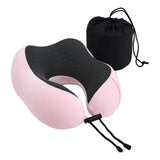 Pillows: Wanderlite Travel Pillow for Airplanes Memory Foam Neck Pillows for Traveling, Soft & Washable Cover with Storage Bag, Portable Plane Accessories for Airplanes Offices Cars, Pink
