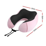Pillows: Wanderlite Travel Pillow for Airplanes Memory Foam Neck Pillows for Traveling, Soft & Washable Cover with Storage Bag, Portable Plane Accessories for Airplanes Offices Cars, Pink