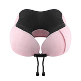 Pillows: Wanderlite Travel Pillow for Airplanes Memory Foam Neck Pillows for Traveling, Soft & Washable Cover with Storage Bag, Portable Plane Accessories for Airplanes Offices Cars, Pink