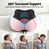 Pillows: Wanderlite Travel Pillow for Airplanes Memory Foam Neck Pillows for Traveling, Soft & Washable Cover with Storage Bag, Portable Plane Accessories for Airplanes Offices Cars, Pink