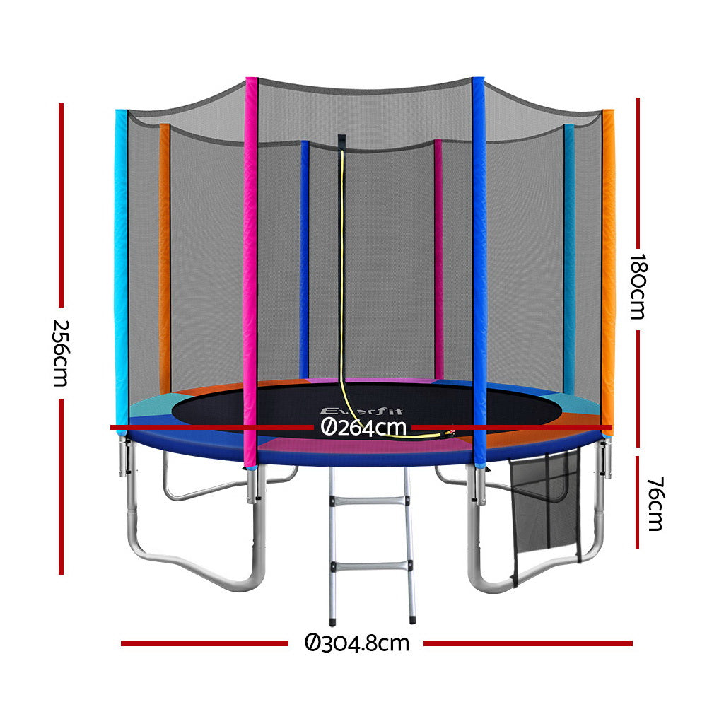 Trampolines & Accessories: 10FT Trampoline Everfit Kids Trampoline Rebounder