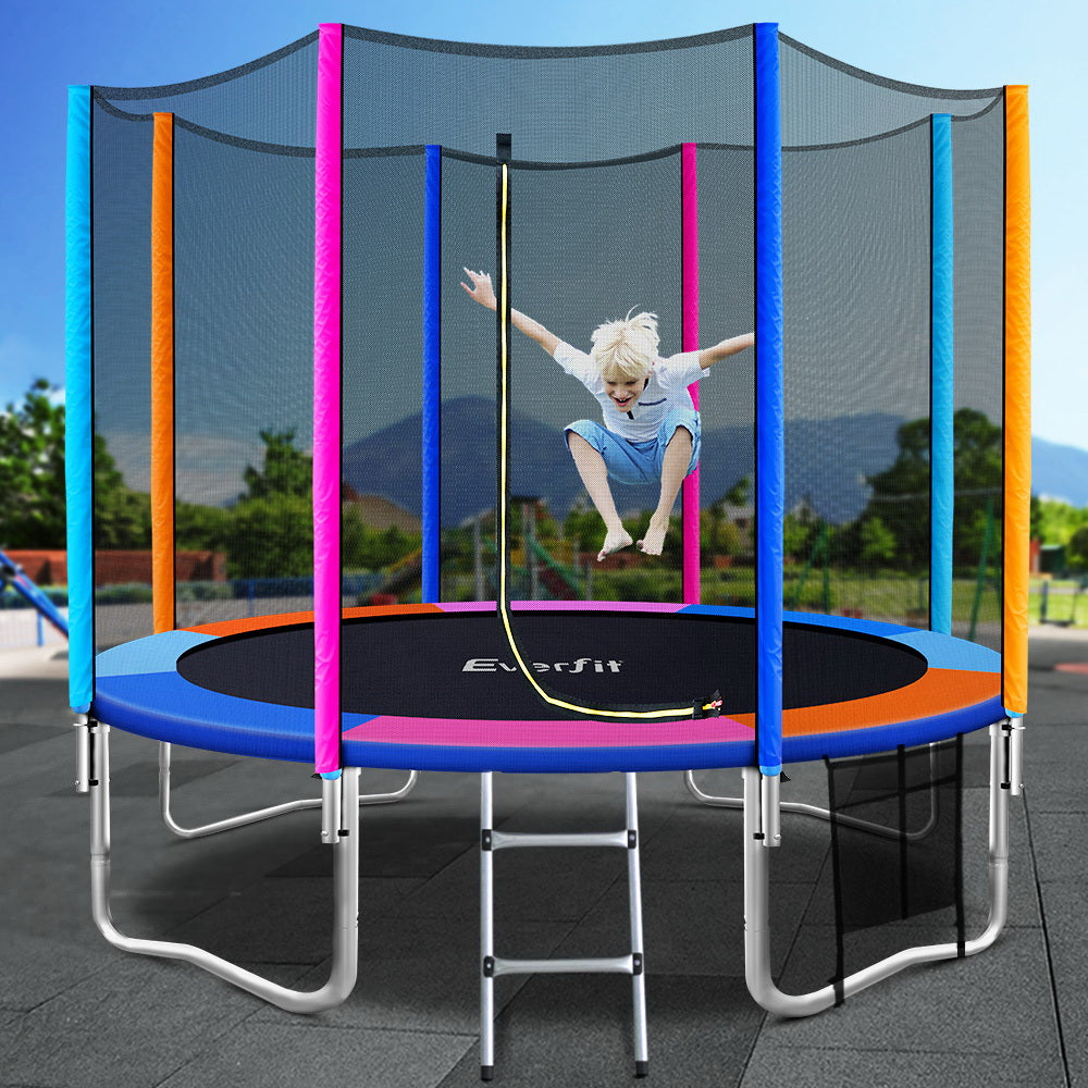 Trampolines & Accessories: 10FT Trampoline Everfit Kids Trampoline Rebounder