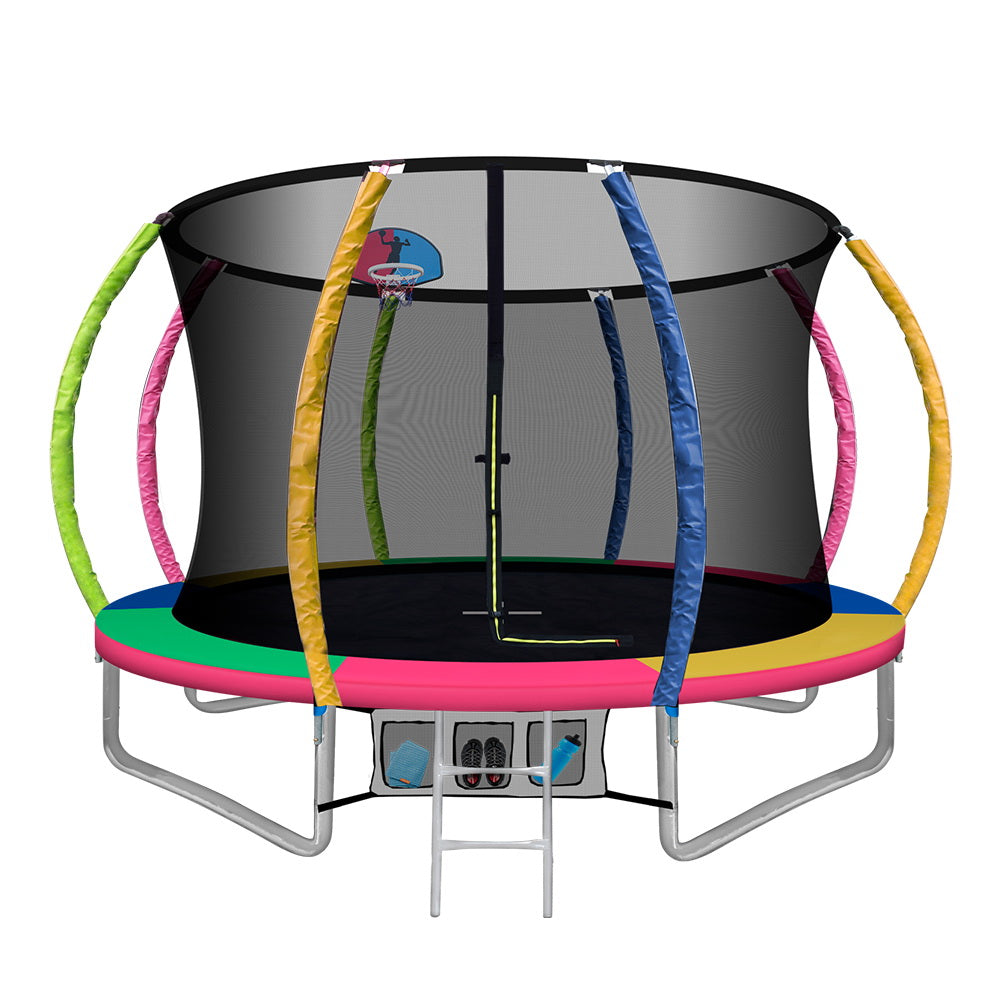 Trampolines & Accessories: Everfit 10FT Trampoline for Kids w/ Ladder Enclosure Safety Net Rebounder Colors