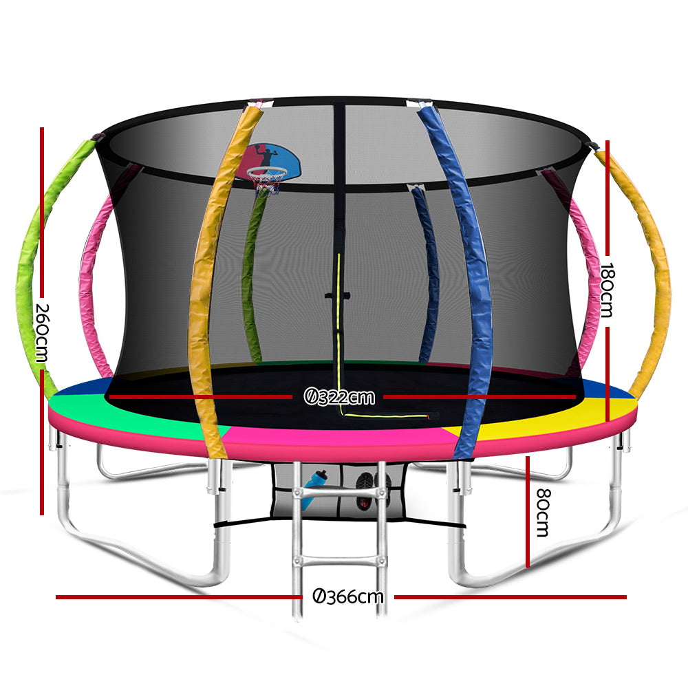 Trampolines & Accessories: Everfit 12ft Trampoline Rebounder for Kids