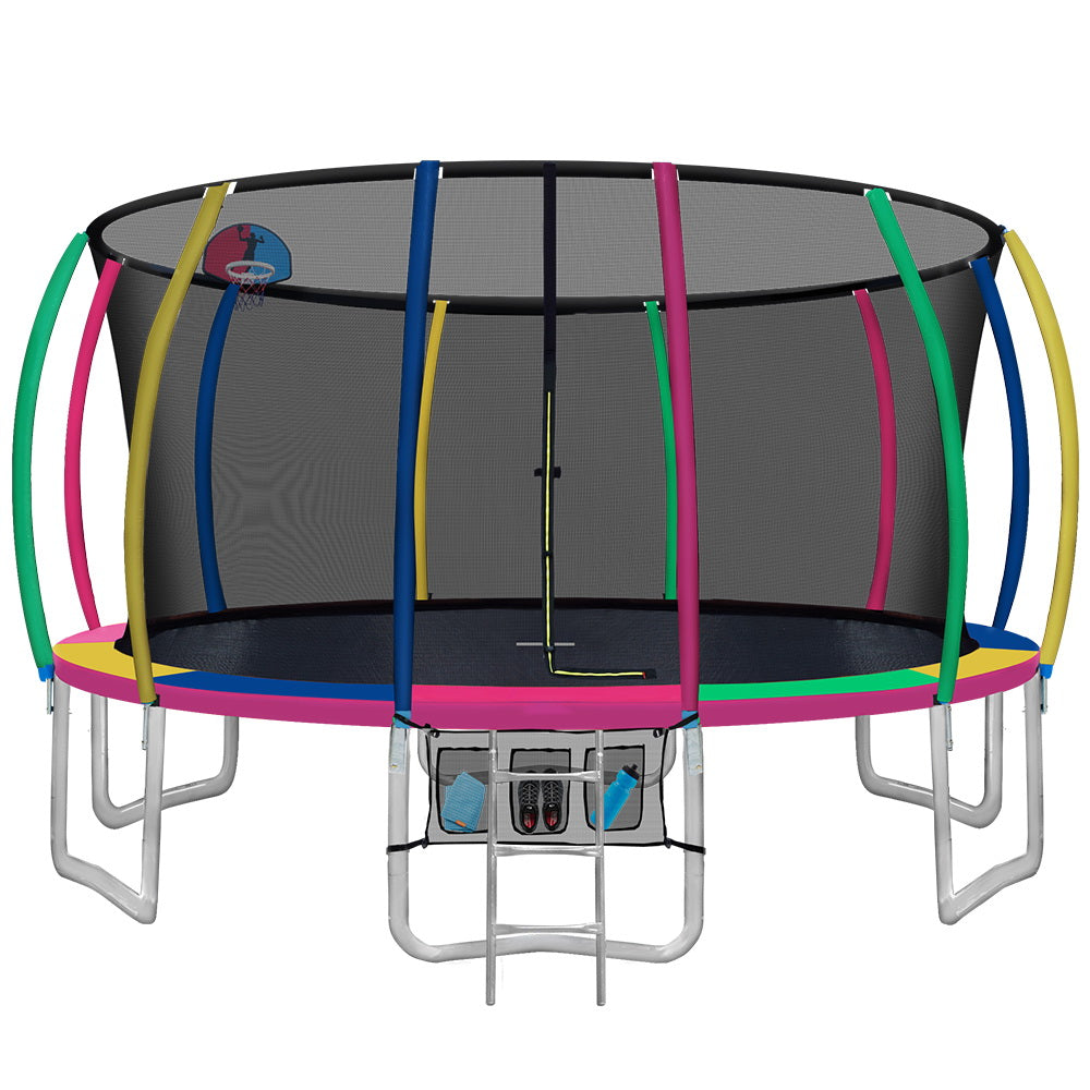 Trampolines & Accessories: Everfit 16FT Trampoline for Kids w/ Ladder Enclosure Safety Net Rebounder Colors