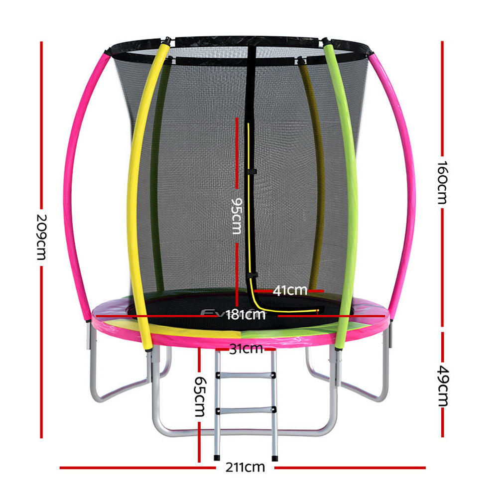 Trampolines & Accessories: Everfit 6ft Kids Round Trampoline Rebounder