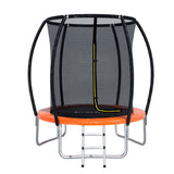 Everfit 6FT Trampoline for Kids w/ Ladder Trampoline Enclosure Safety Net Rebounder Orange