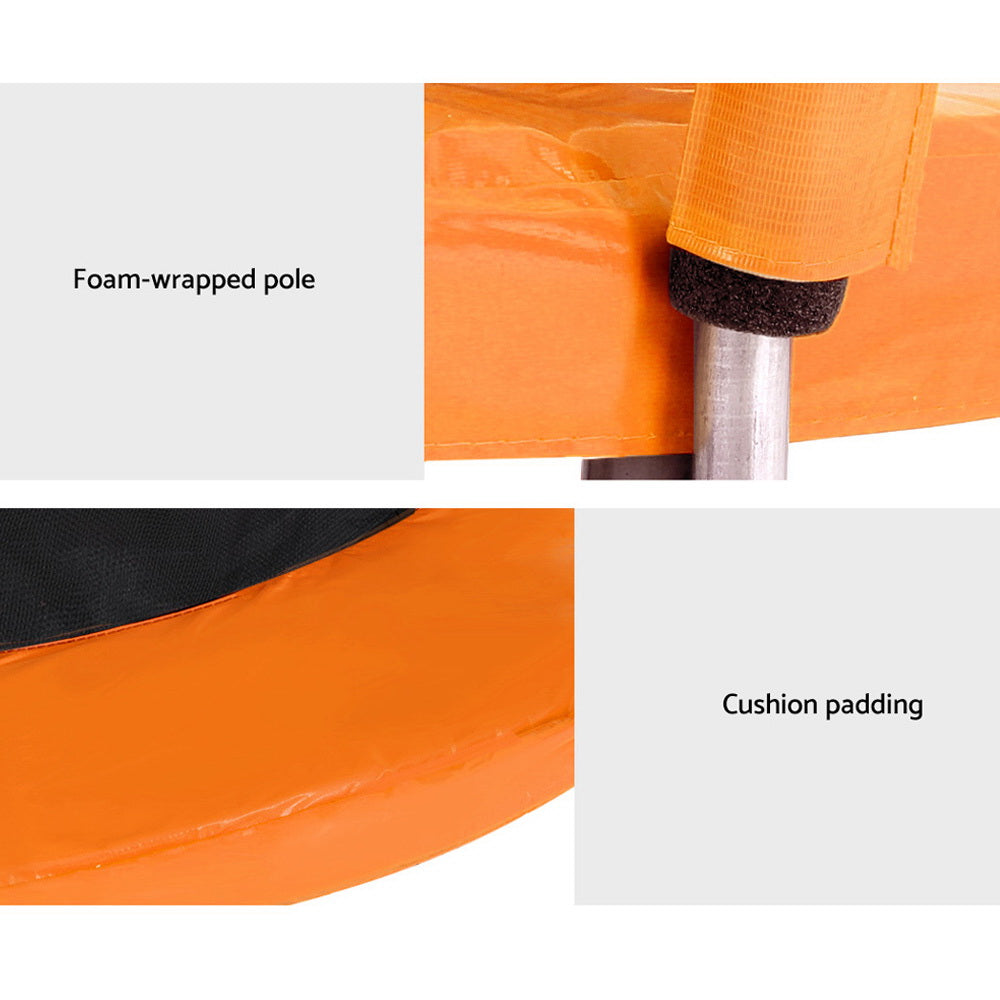 Trampolines & Accessories: Everfit 6FT Trampoline for Kids w/ Ladder Trampoline Enclosure Safety Net Rebounder Orange