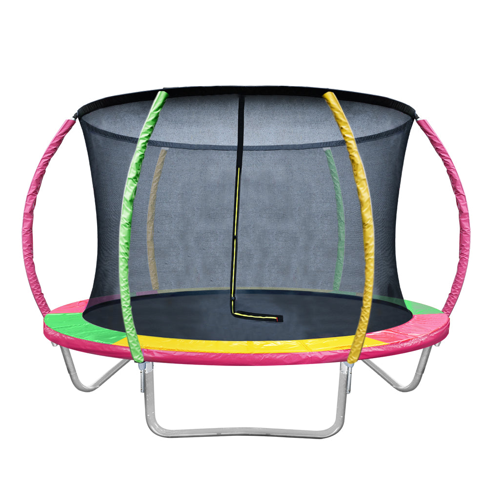 Trampolines & Accessories: Everfit 8FT Trampoline for Kids w/ Ladder Enclosure Safety Net Rebounder Colors