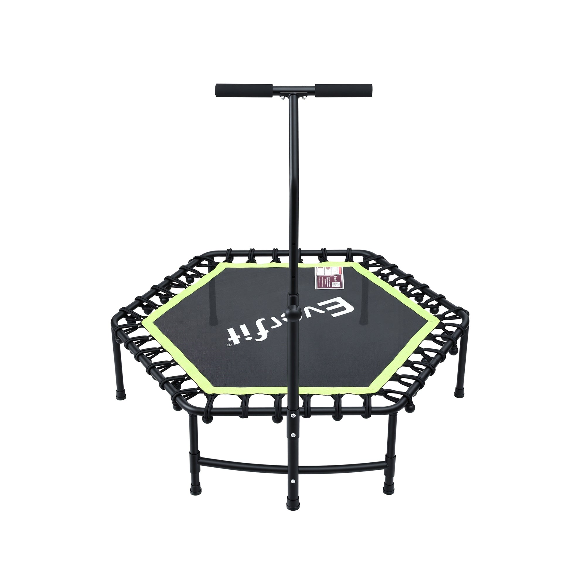 Trampolines & Accessories: Everfit 48inch Hexagon Fitness Trampoline Rebounder Adjustable Handrail Green