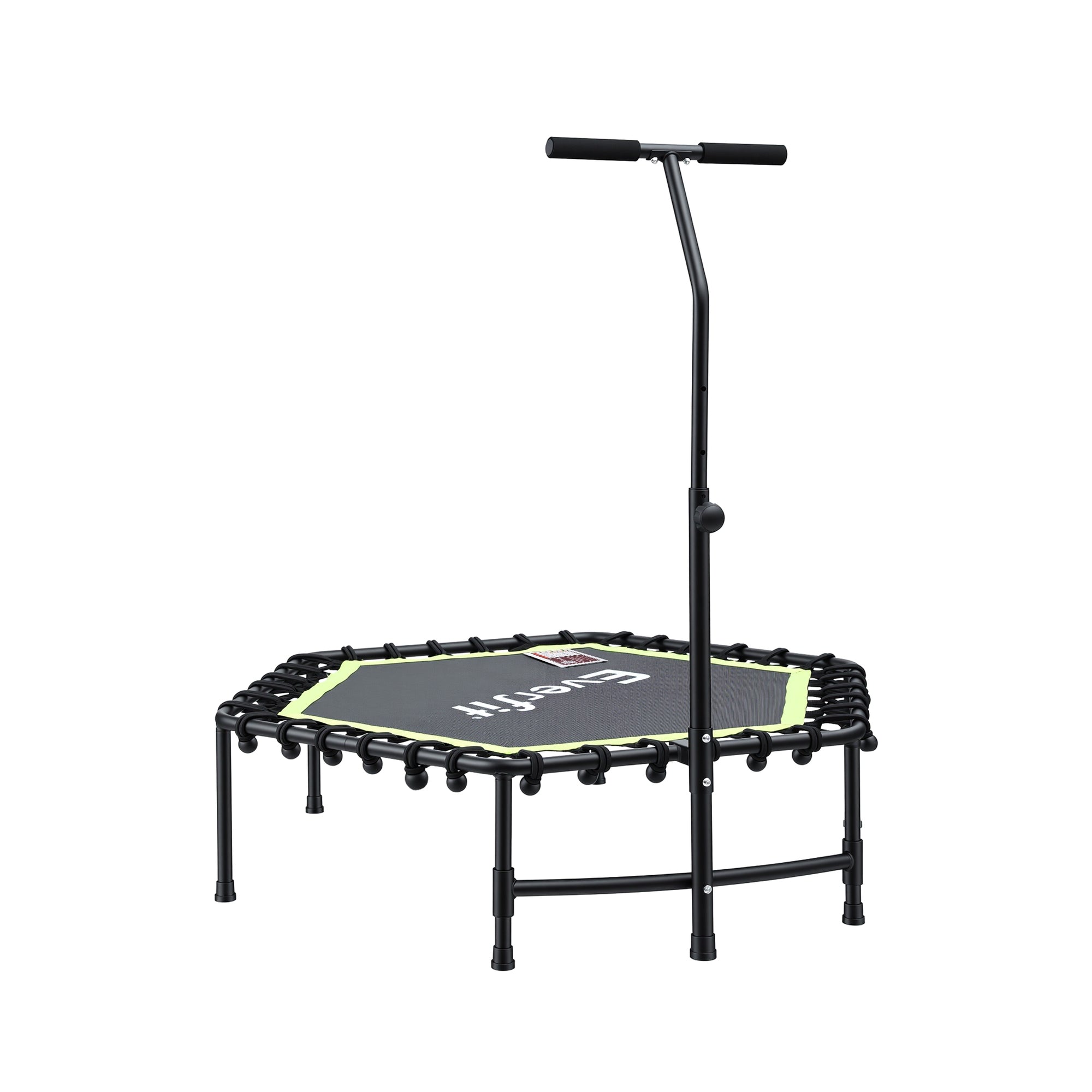 Trampolines & Accessories: Everfit 48inch Hexagon Fitness Trampoline Rebounder Adjustable Handrail Green