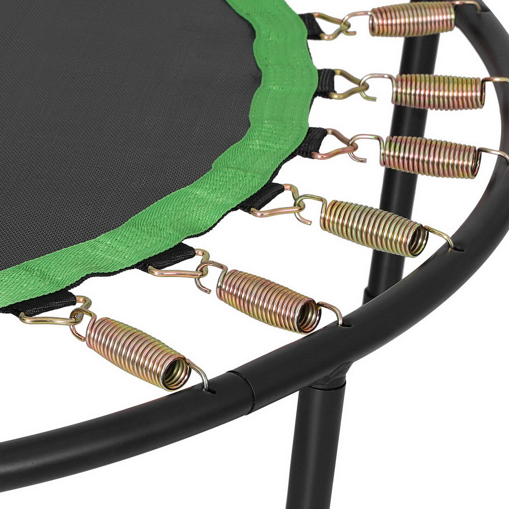 Trampolines & Accessories: Everfit 48inch Round Fitness Trampoline Rebounder Adjustable Handrail Green