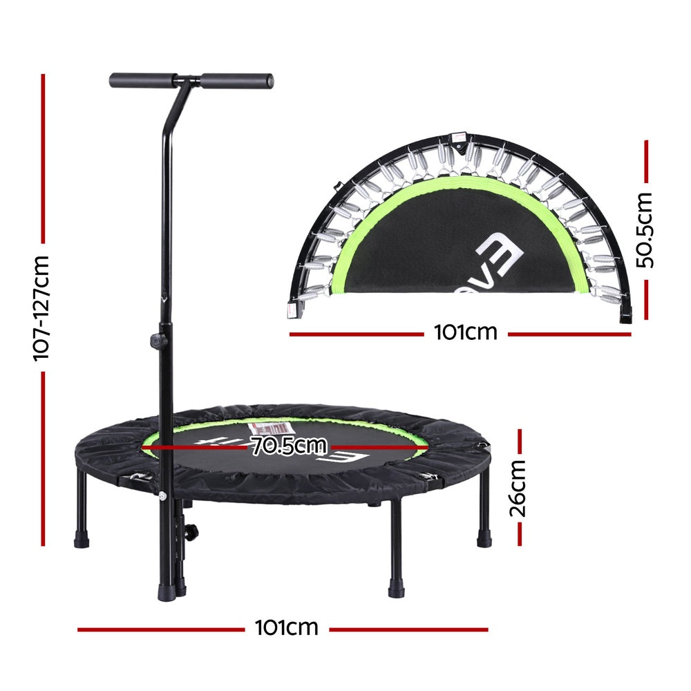 Trampolines & Accessories: Everfit 40inch Fitness Foldable Trampoline Jumping Rebounder Home Gym Handrail