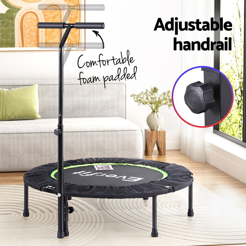 Trampolines & Accessories: Everfit 40inch Fitness Foldable Trampoline Jumping Rebounder Home Gym Handrail