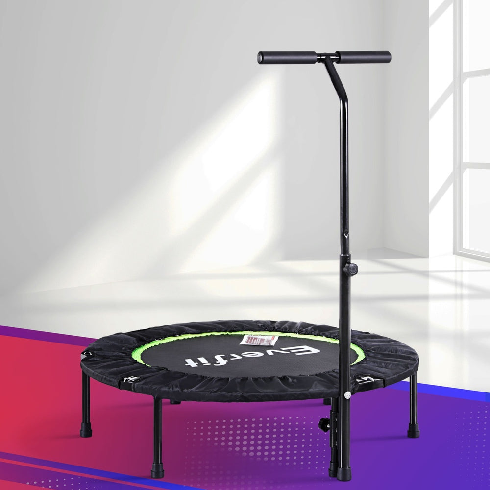 Trampolines & Accessories: Everfit 40inch Fitness Foldable Trampoline Jumping Rebounder Home Gym Handrail