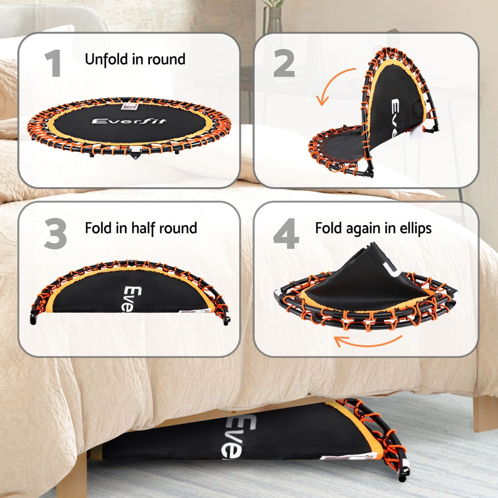 Trampolines & Accessories: Everfit 48inch Fitness Foldable Trampoline Jumping Rebounder Home Gym Handrail
