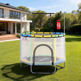 Trampolines & Accessories: Everfit 55inch Trampoline Kids Rebounder with Basketball Set Sandbag Boxing Game