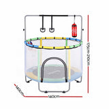 Trampolines & Accessories: Everfit 55inch Trampoline Kids Rebounder with Basketball Set Sandbag Boxing Game