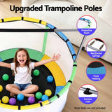 Trampolines & Accessories: Everfit 55inch Trampoline Kids Rebounder with Basketball Set Sandbag Boxing Game