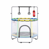 Trampolines & Accessories: Everfit 55inch Trampoline Kids Rebounder with Basketball Set Sandbag Boxing Game