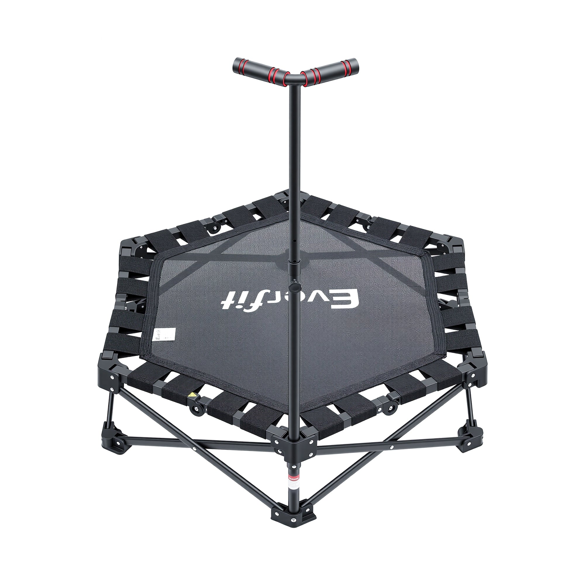 Trampolines & Accessories: Everfit Fitness Foldable Trampoline Rebounder Adjustable Handle Indoor Exercise Black