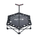 Trampolines & Accessories: Everfit Fitness Foldable Trampoline Rebounder Adjustable Handle Indoor Exercise Black