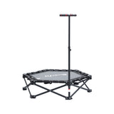 Trampolines & Accessories: Everfit Fitness Foldable Trampoline Rebounder Adjustable Handle Indoor Exercise Black