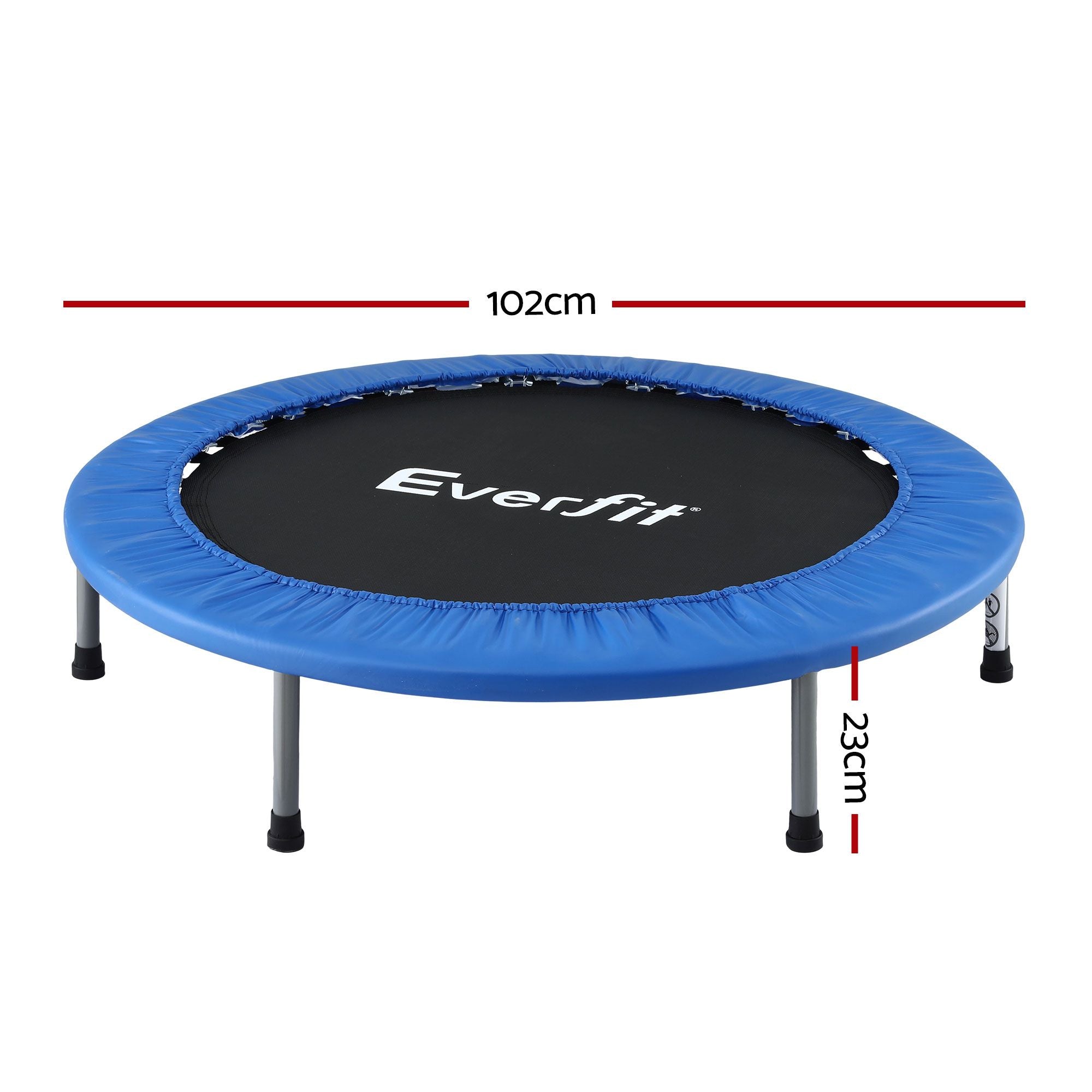 Everfit 40-Inch Fitness Trampoline Rebounder Mini Round Trampoline Home Workouts
