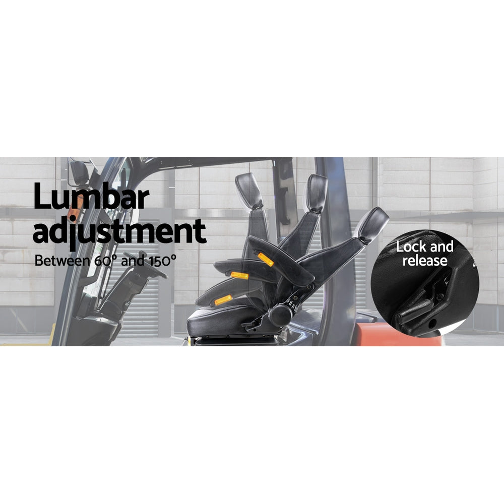 Automotive Parts: Giantz Tractor Seat Forklift Excavator Truck Universal Backrest Chair PU Leather