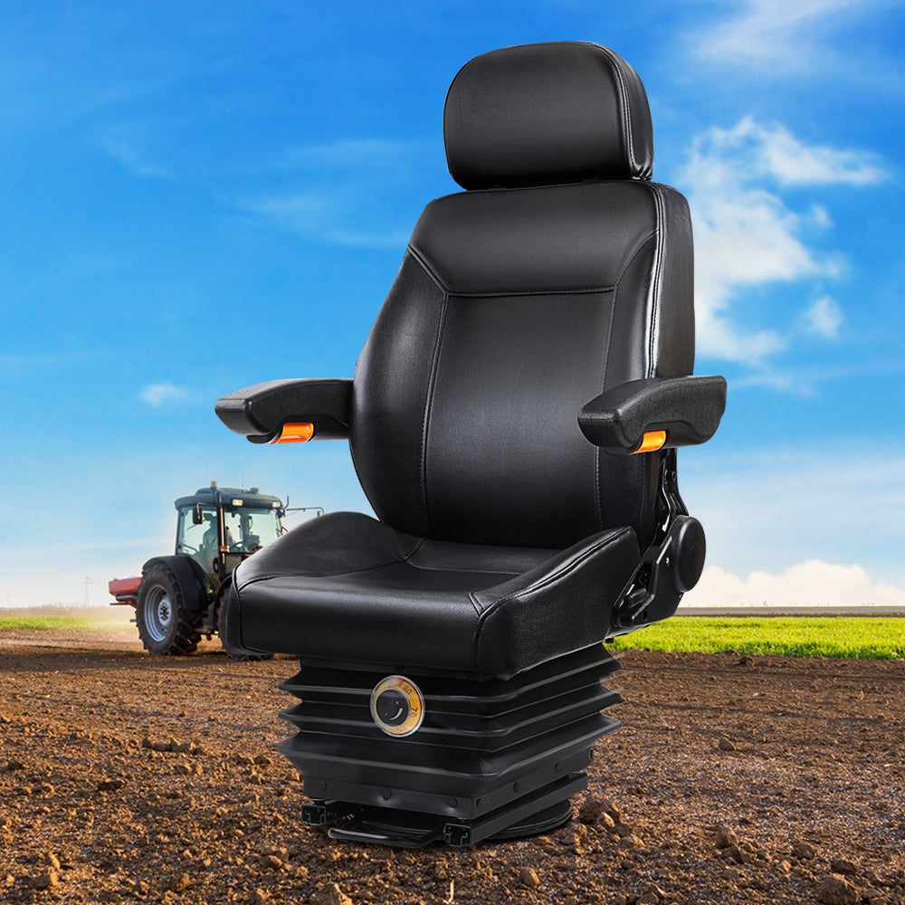 Automotive Parts: Giantz Tractor Seat Forklift Excavator Truck Universal Backrest Chair PU Leather