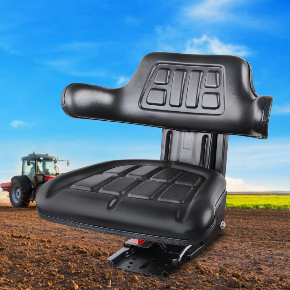 Automotive Parts: Giantz Tractor Seat Forklift Excavator Truck Universal Digger Chair PU Leather