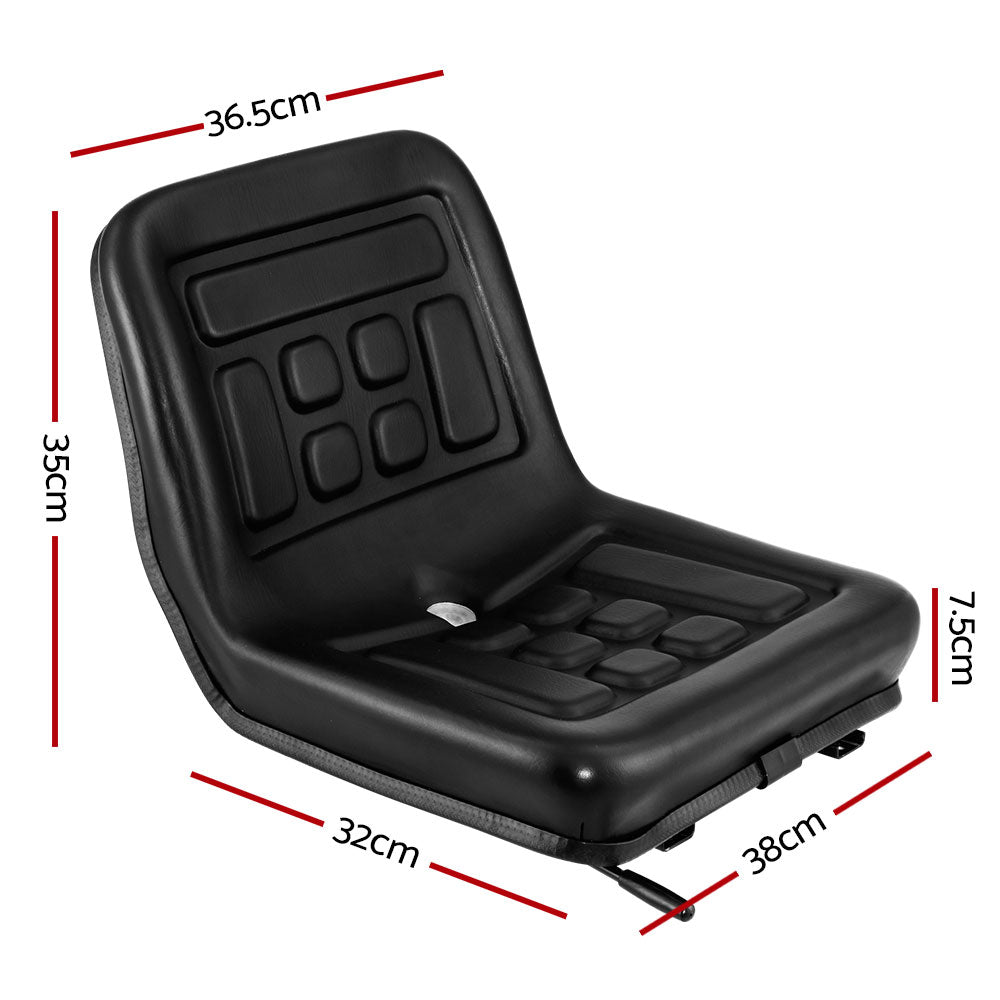 Automotive Parts: Giantz Tractor Seat Forklift Excavator Universal Suspension Truck Chair PU Leather