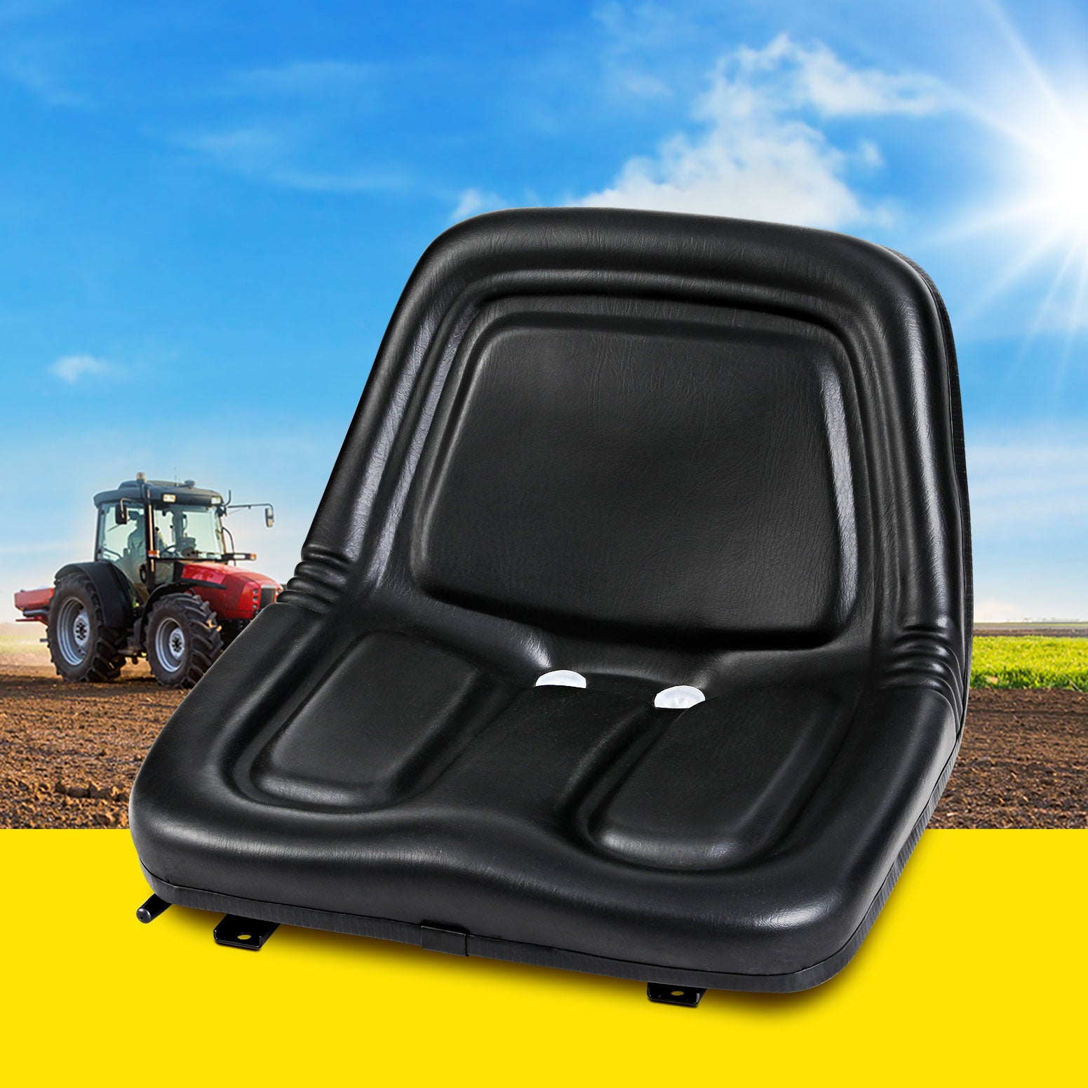 Automotive Parts: Giantz Tractor Seat Forklift Excavator Universal Backrest Truck Chair PU Leather