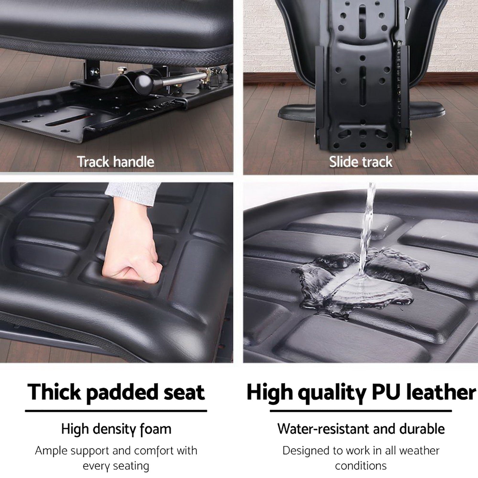 Automotive Parts: Giantz Tractor Seat Forklift Excavator Truck Universal Replacement PU Chair