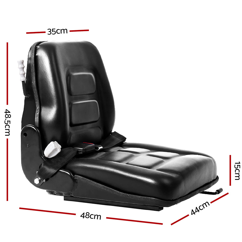 Automotive Parts: Giantz Tractor Seat Forklift Excavator Universal Backrest Truck PU Chair
