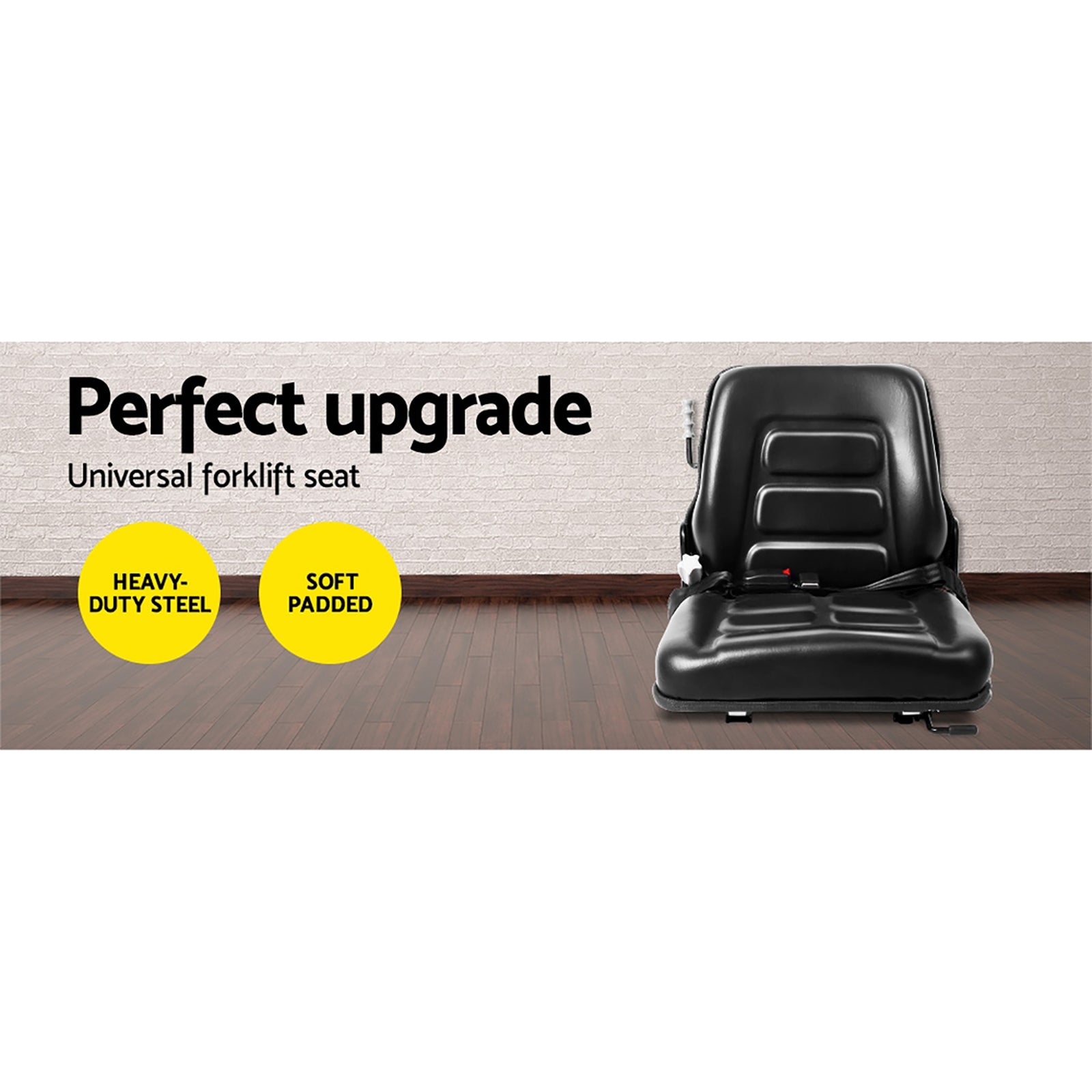 Automotive Parts: Giantz Tractor Seat Forklift Excavator Universal Backrest Truck PU Chair