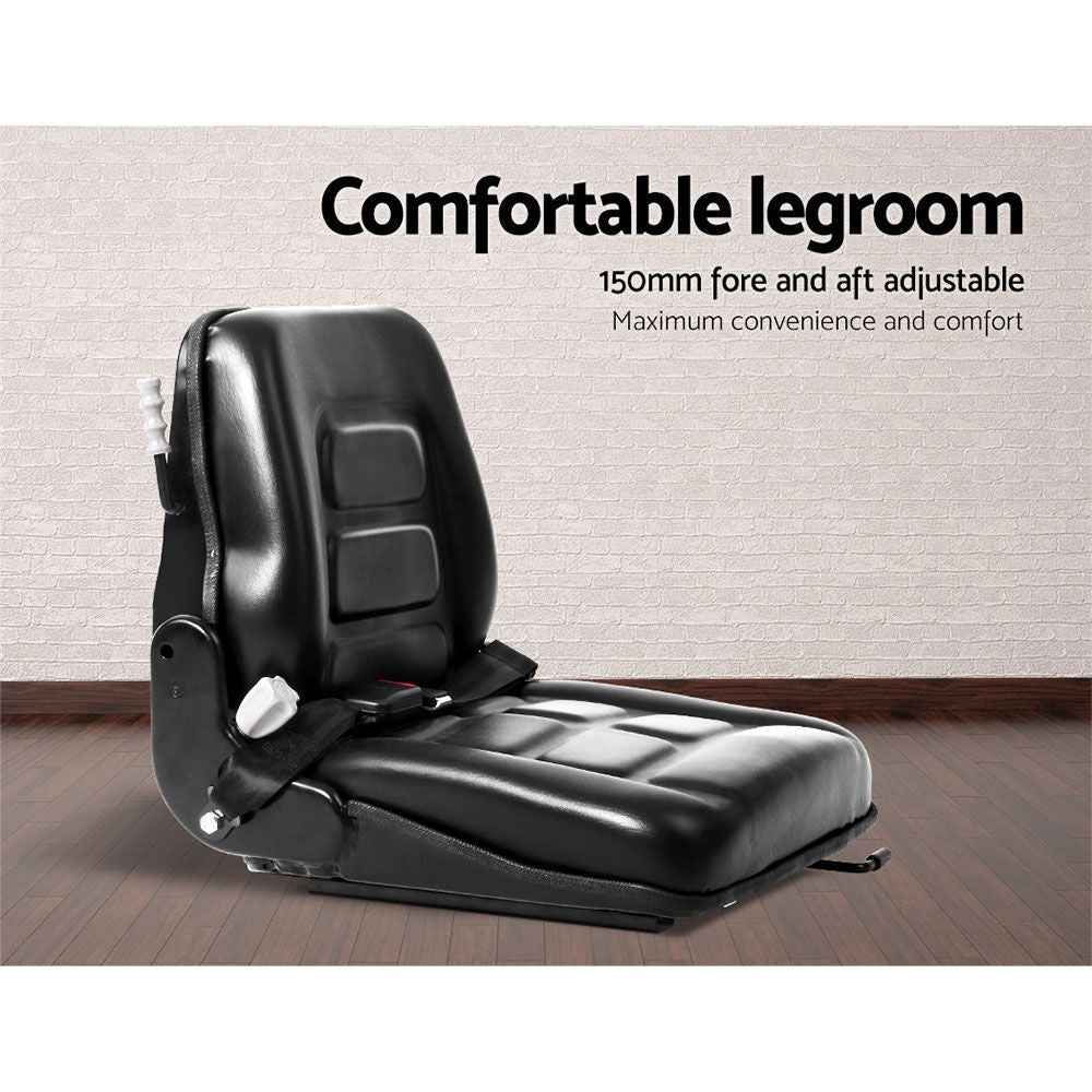 Automotive Parts: Giantz Tractor Seat Forklift Excavator Universal Backrest Truck PU Chair